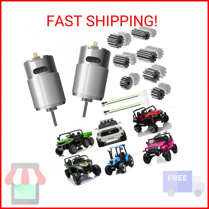 JRRXM Pair of 12V 18V 20V 24V Fast Drive Motor High Speed Engine for Kid’s Power