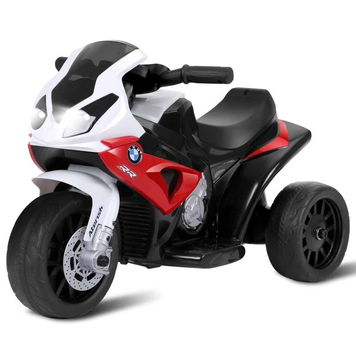 6V Kids 3 Wheels Riding BMW Licensed Electric Motorcycle-Red – Color: Red