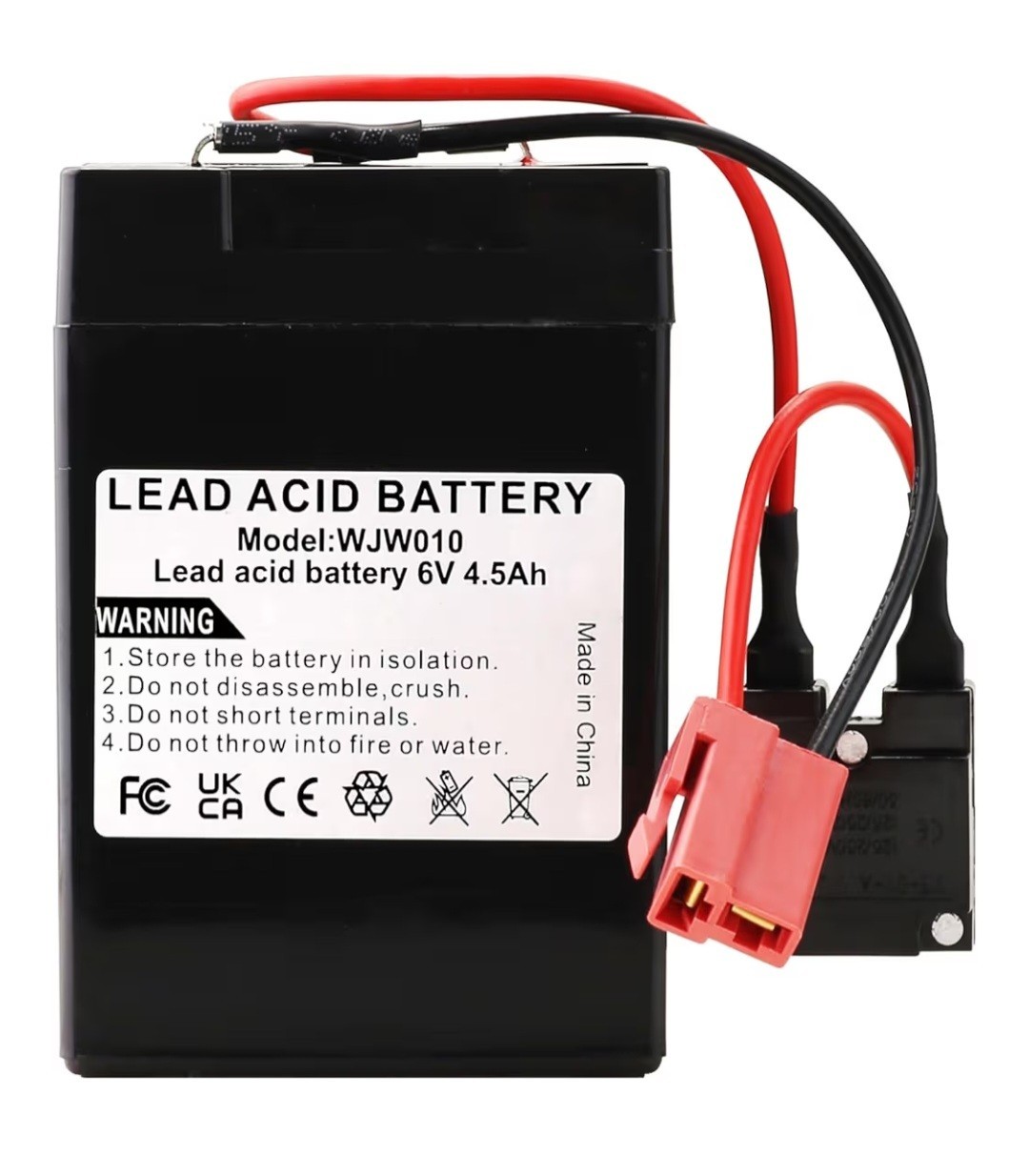 6V 4.5Ah Lead Acid Rechargeable Battery, Replacement Battery Compatible with…