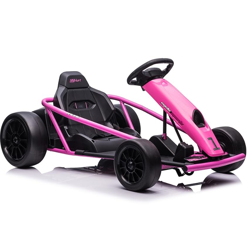24V Kids Electric Go Kart for ages 8-14,Dual Motor Drifting Ride-On Toy, 155 Lb