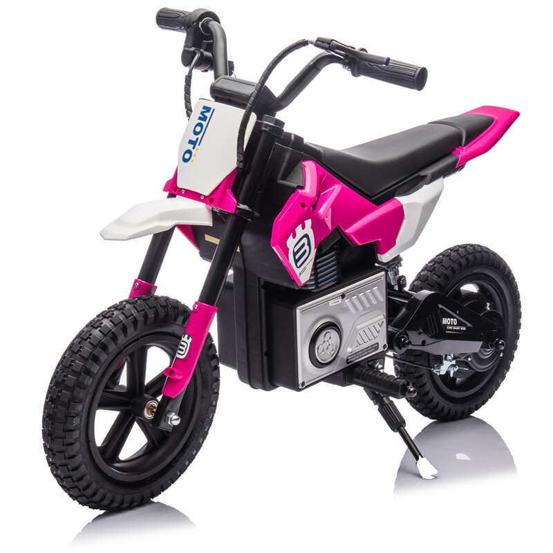 24V Kid Ride On Electric Toy Motocross Motorcycle 200W 3.1-9.32MPH for Aged 5-15