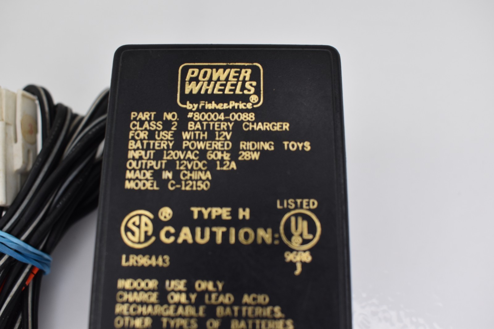 Power Wheels 12V Battery Charger C-12150 80004-0088 Genuine Original OEM Vintage