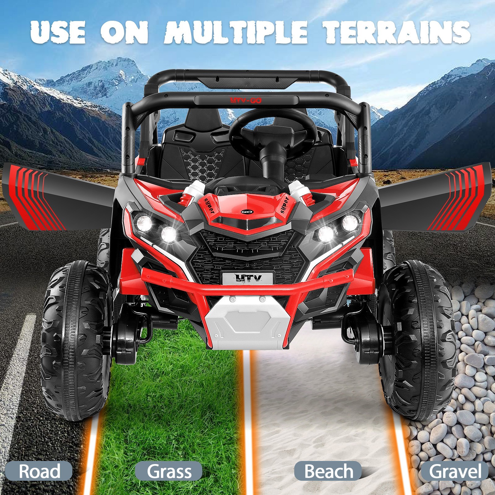 24V 2 Seater Kids Ride on UTV Car Electric Off-Road Car Truck w/ Remote Control
