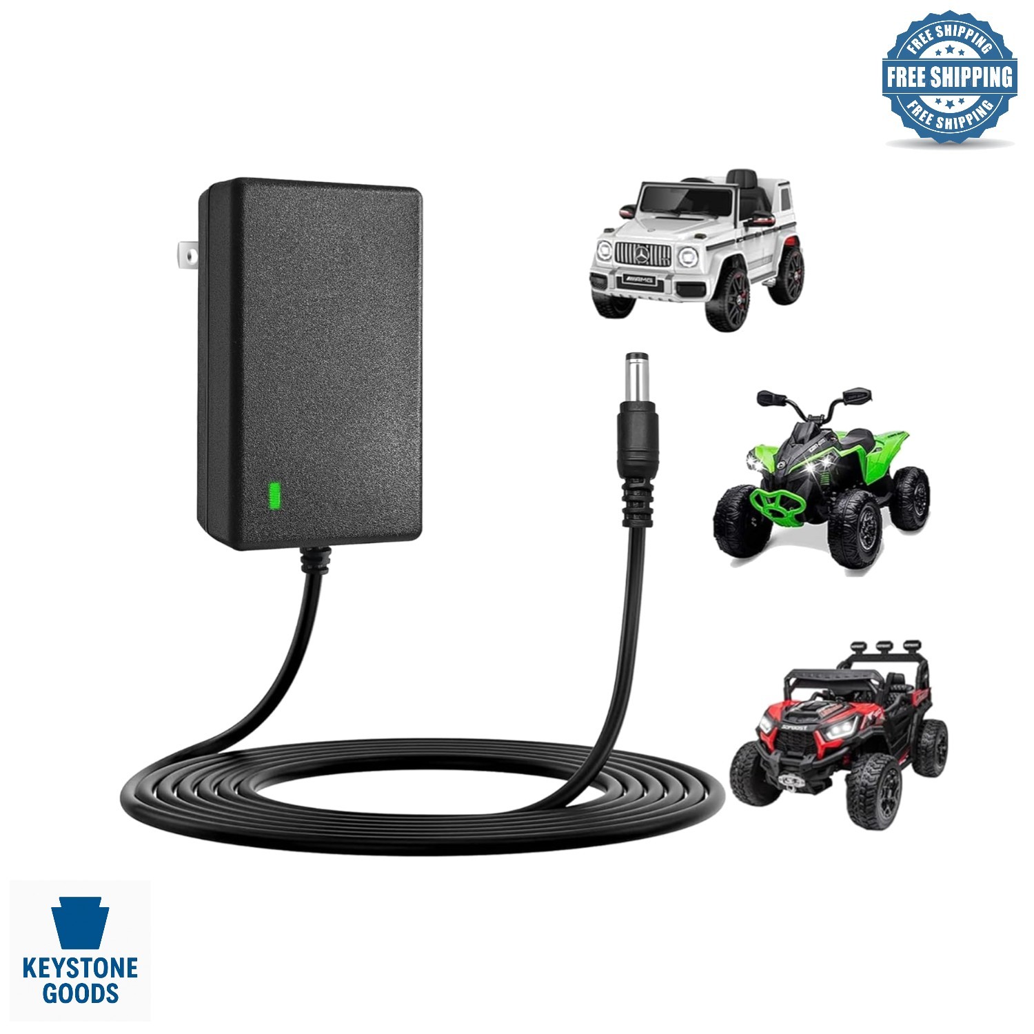 Universal 24V Kids Ride-On Vehicle Charger – Overvoltage & Short Circuit Prot…