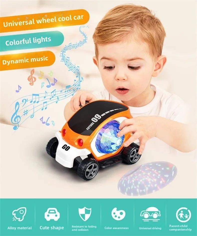 Baby Toddler Crawling Sensory Toys Electronic Car Plastic Present Lovely Car