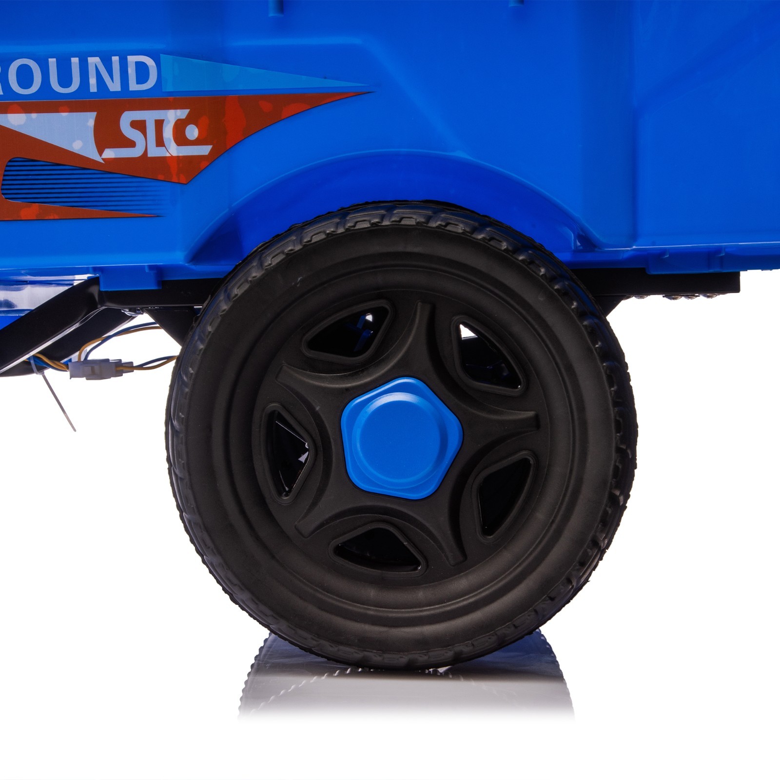 12V Kids Ride On Car 3 Wheels Electric Cargo Truck 2WD Toy with LED Music, Blue