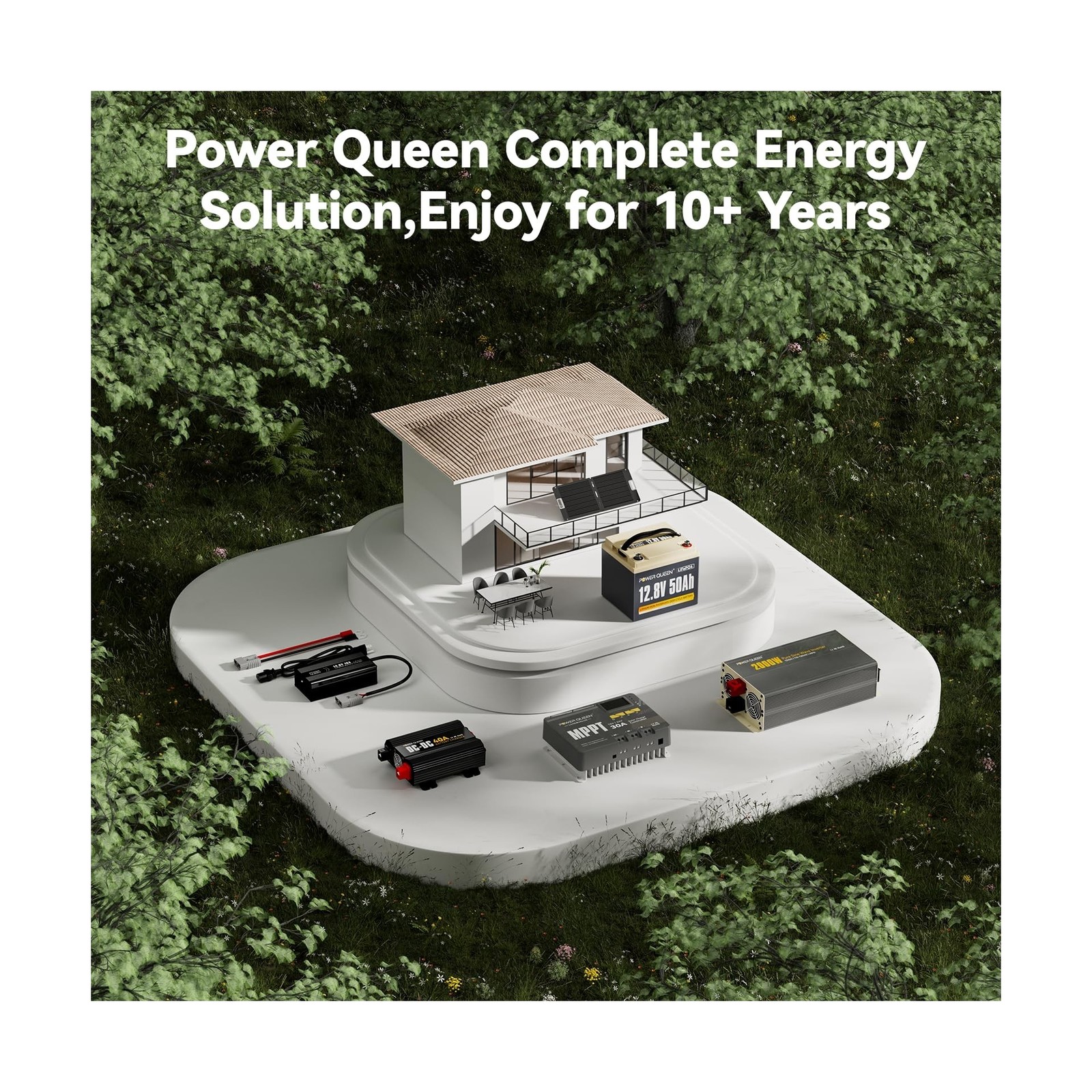 Power Queen 12V 50Ah LiFePO4 Battery Upgrade, Lithium Battery with 50A BMS Pr…
