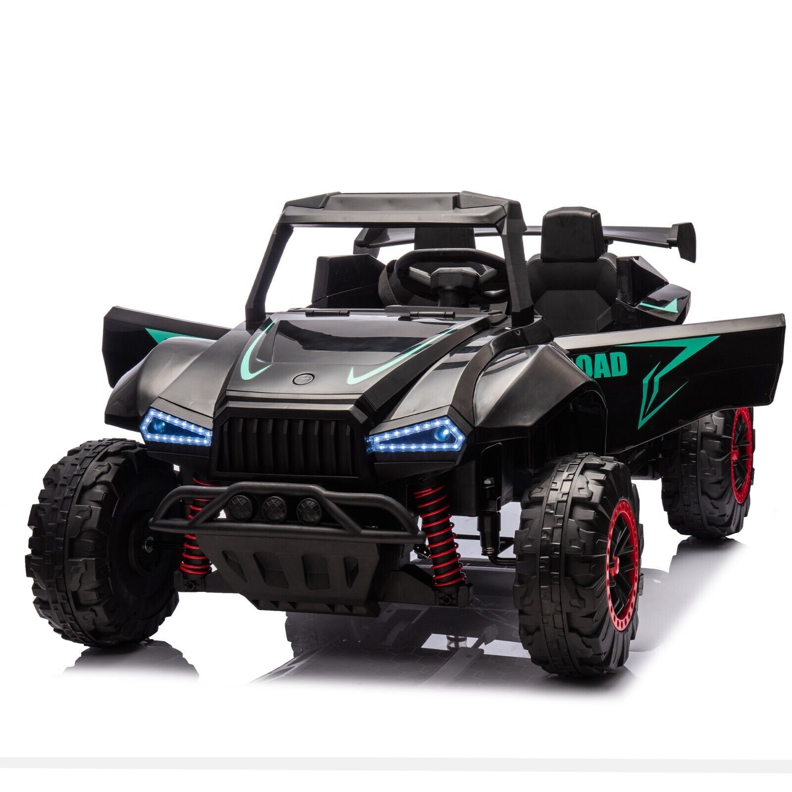 24V Ride on UTV Electric Car Vehicle Toy 2 Seaters with Remote for Kids Black