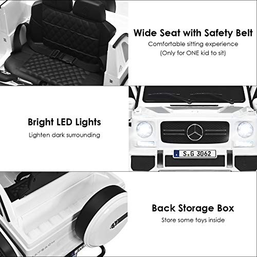 Ride on Car, Licensed Mercedes-Benz Maybach, 12V Battery Powered Vehicle White
