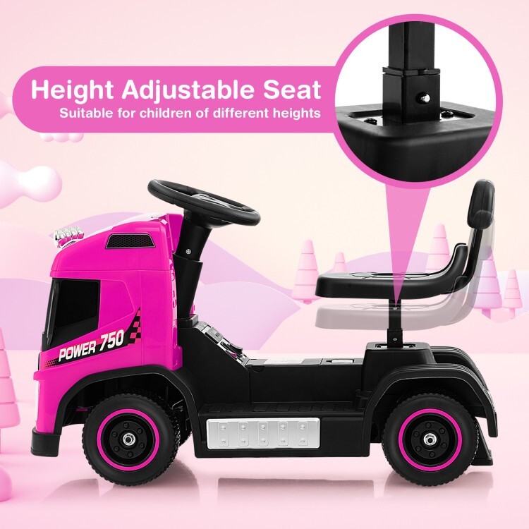 6V Rechargeable Battery Kids Ride-on Electric Truck Car w/Height Adjustable Seat