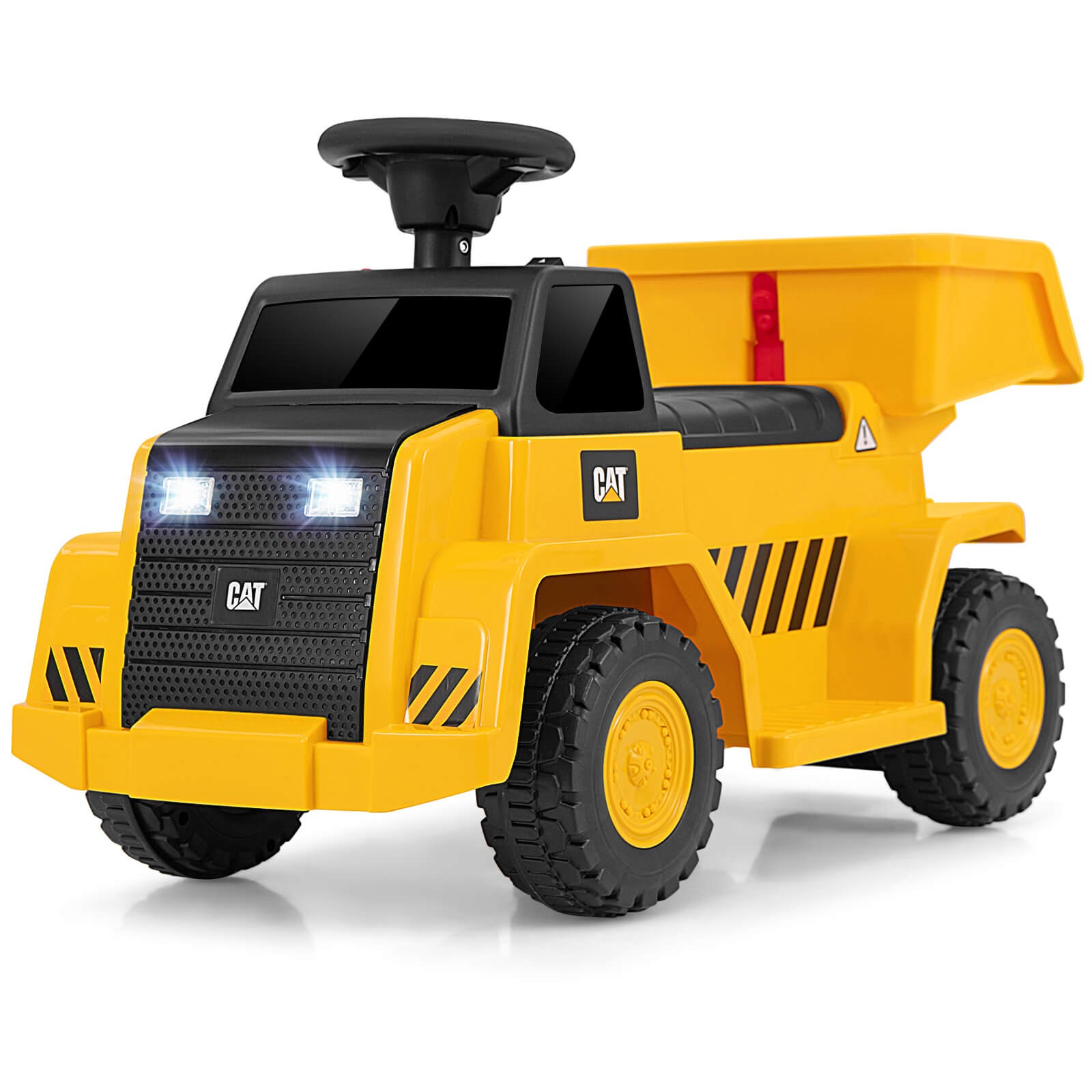 Ride on Dump Truck with One-Button Start Horn Adjustable Dump Bed Treaded Wheels