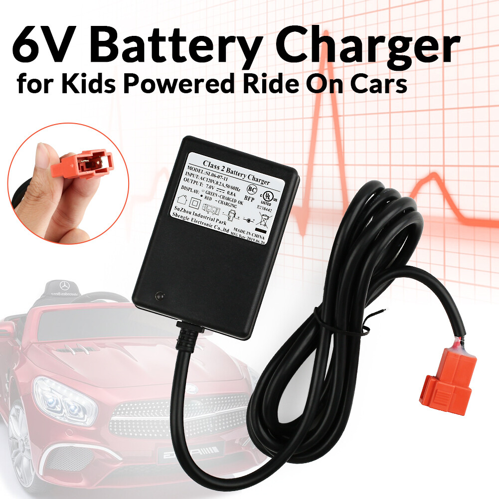 6V Battery Charger for Kid Trax Audi R8 Spyder BMW X6 Avigo Mini ATV Ride On Car