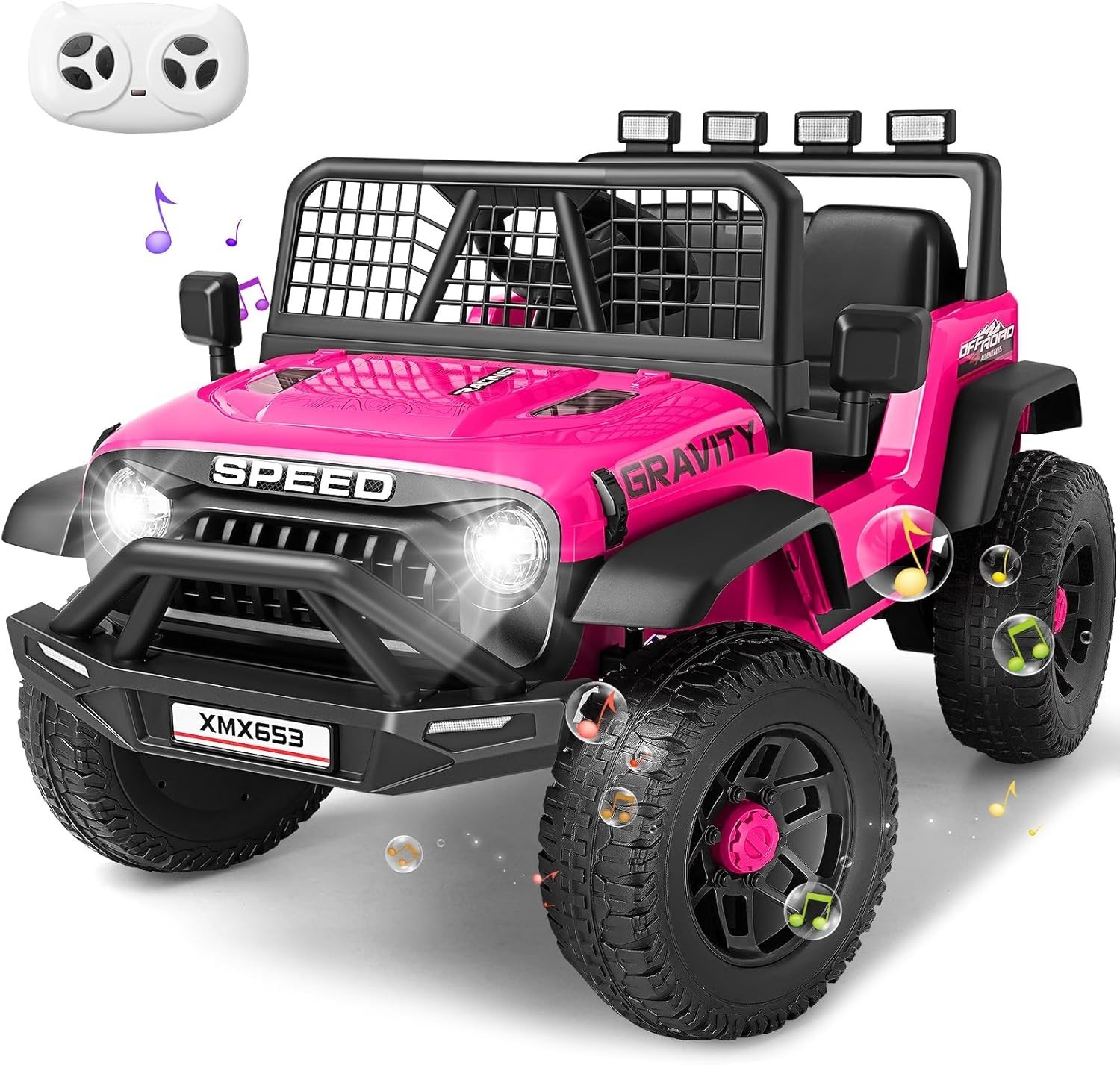 24V Ride on Car with Remote Control Toddler Electric Car 2×100W Strong Motors