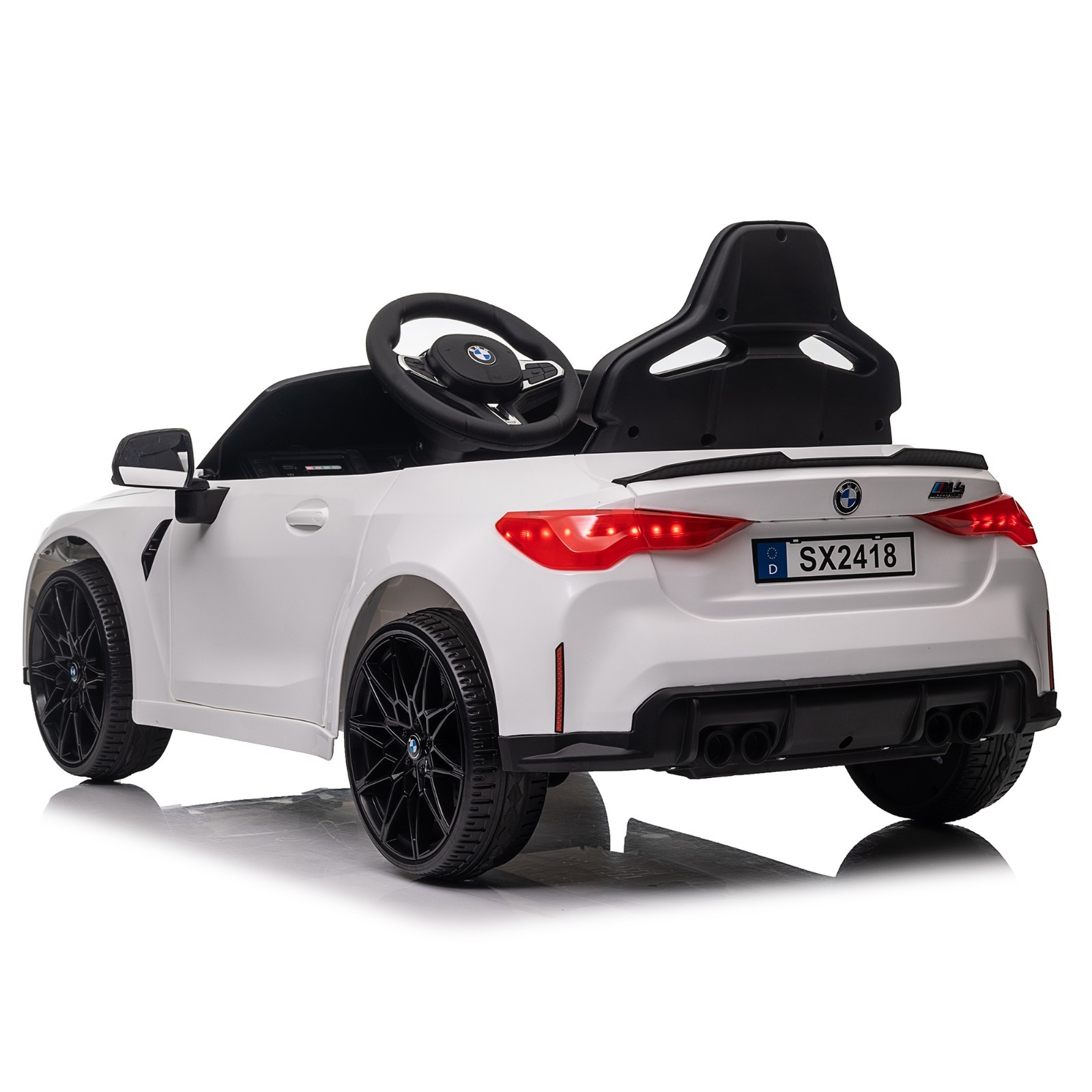 12V Kids Ride-On Car w/ Remote, 3 Speeds, Bluetooth, LED Lights, MP3, Portable