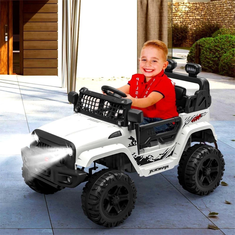 12V Kids Electric Ride-On Truck w/Parent Remote Control, Spring Suspension & …