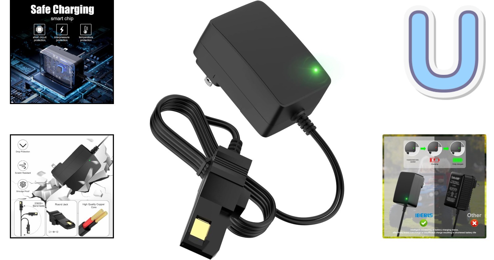 12V Charger for Power Wheels – Safe Replacement for Fisher-Price Ride-Ons