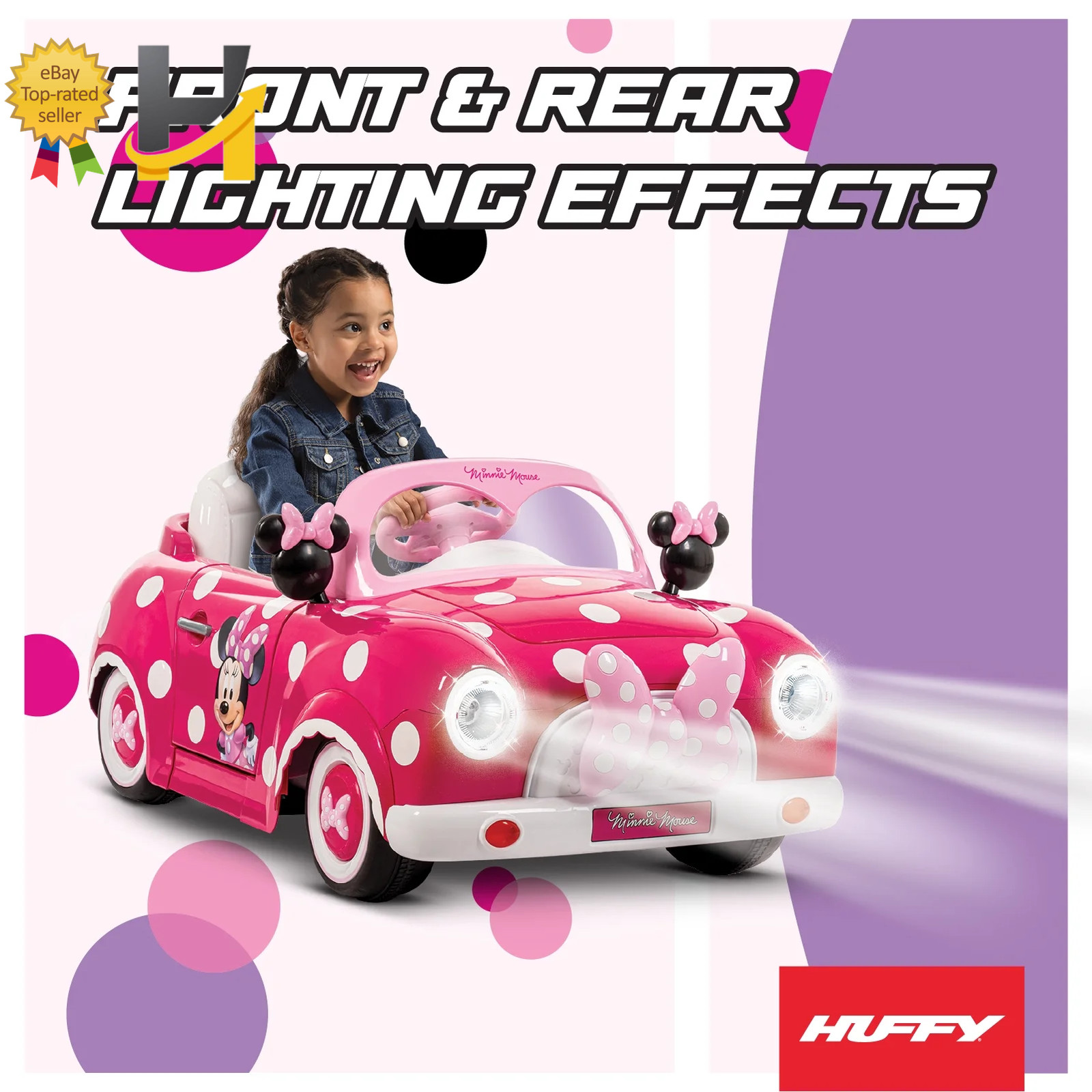 Disney Minnie Mouse Convertible Ride On Car 6 Volt Electric Toy For Kids Age 3+