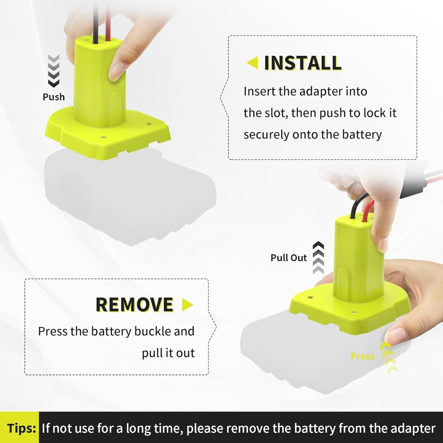 Power Wheel Battery Adapter for Ryobi 18V Battery Ride On Toys Connector