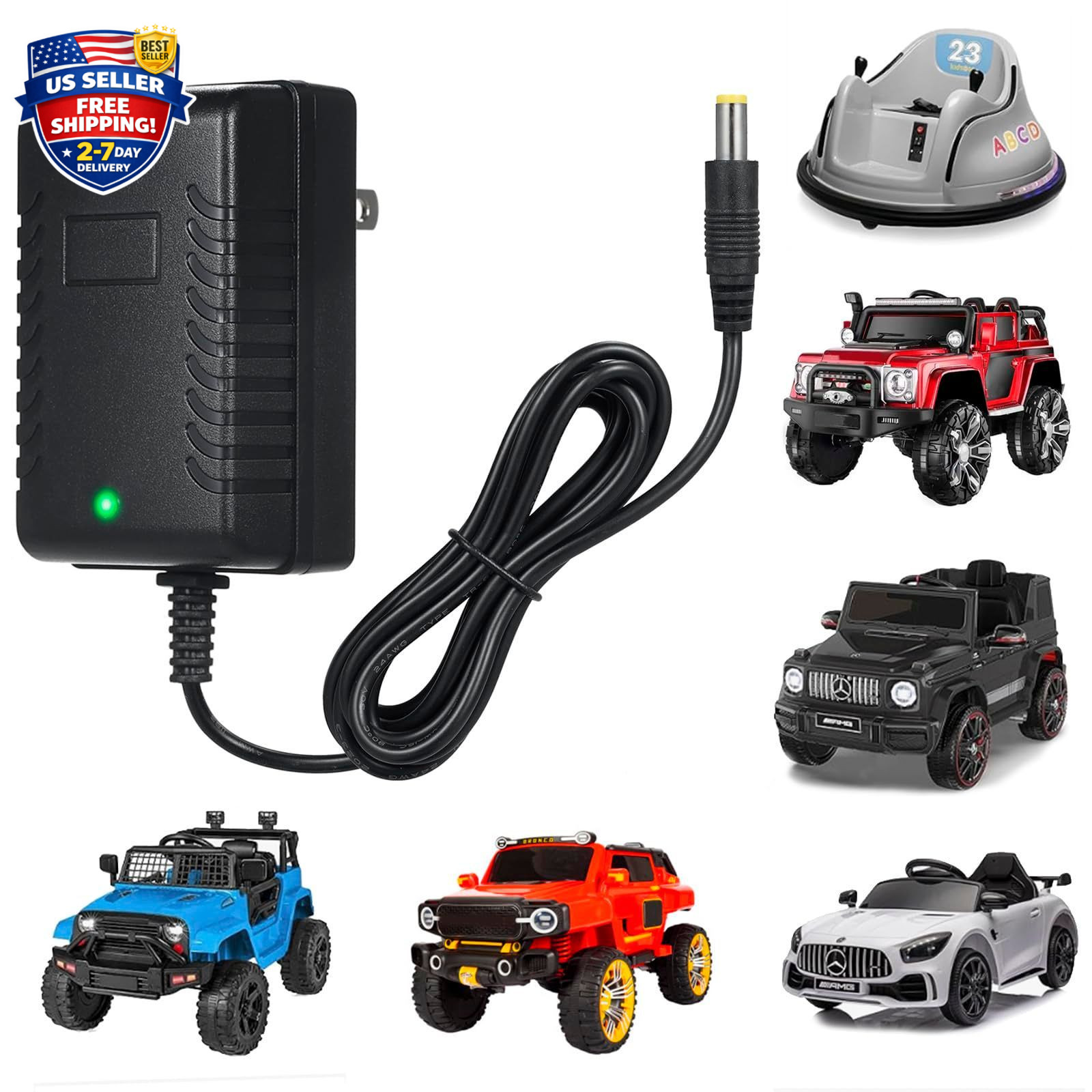 12 Volt Battery Charger for Ride on Toys, 12V Kids Ride on Car Charger for Best