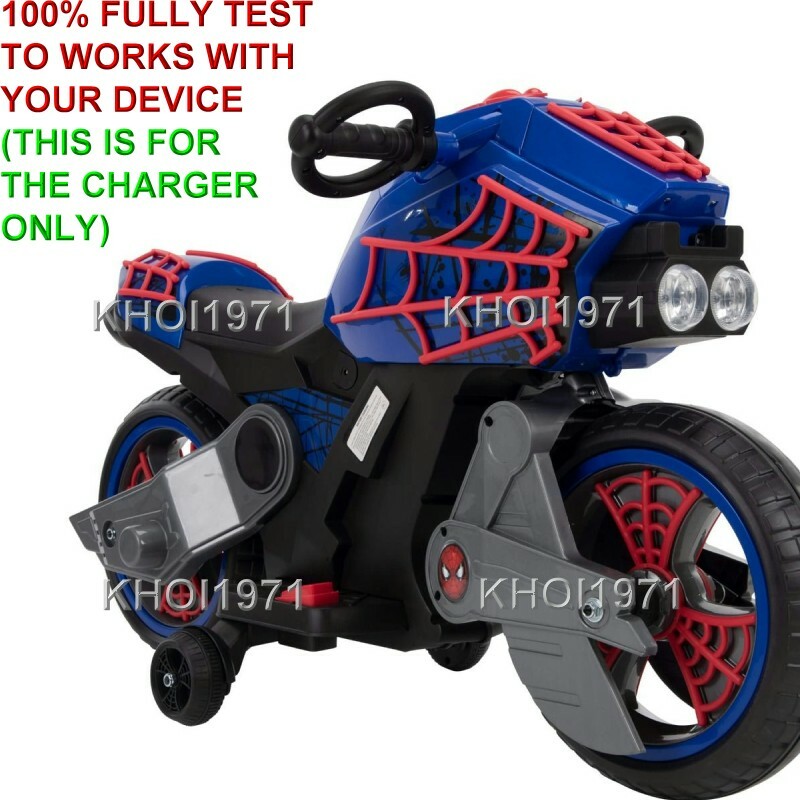 WALL charger AC adapter FOR 17169 HUFFY Marvel Spider man motorcycle ride on
