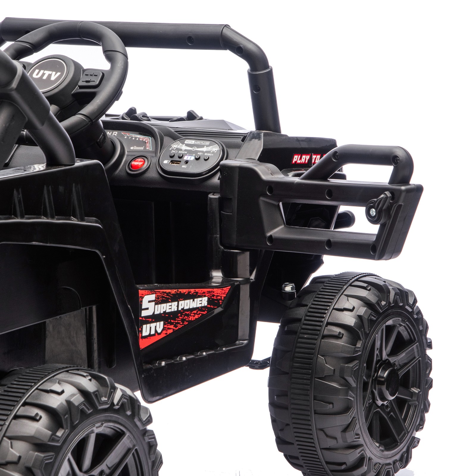 12V Kids UTV, 2.4G Remote, 4-Wheel Suspension, Anti-Slip Wheels, Ages 3-5