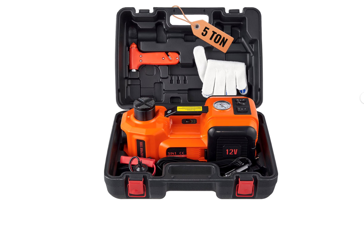 Gato Hidraulico Electrico 12V 5 Toneladas Elevador Hidráulico Para Carro Autos
