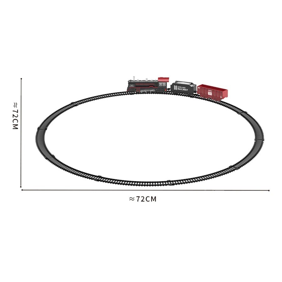 Electric Train Rail Car Simulation Retro Model Train High Speed Rail Toy Set Kid