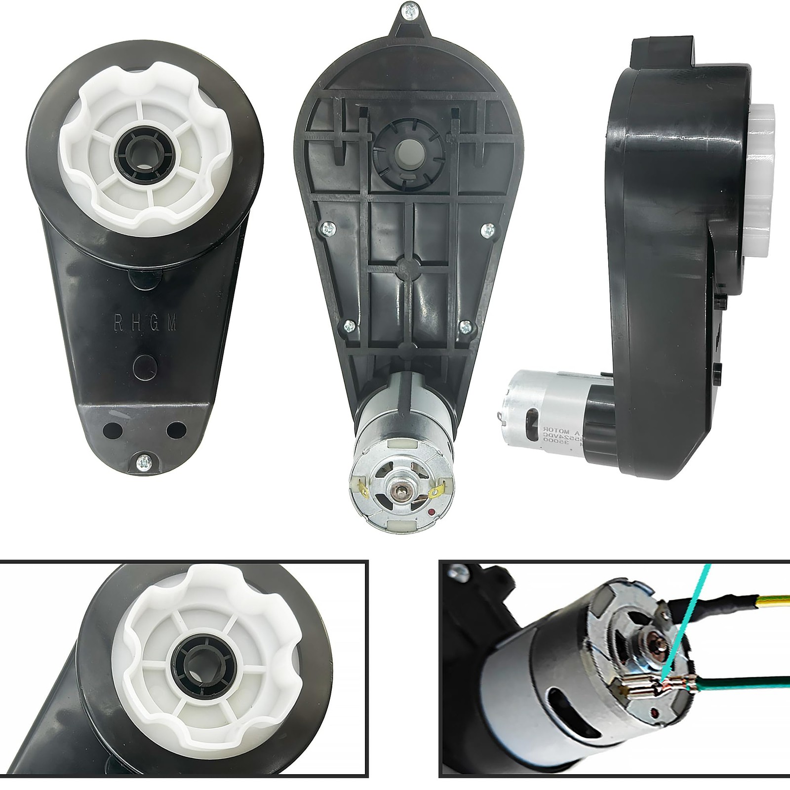2PCS Kids Ride On Car Gearbox 12V RS550 40000RPM High Speed Motor Gearbox for Po