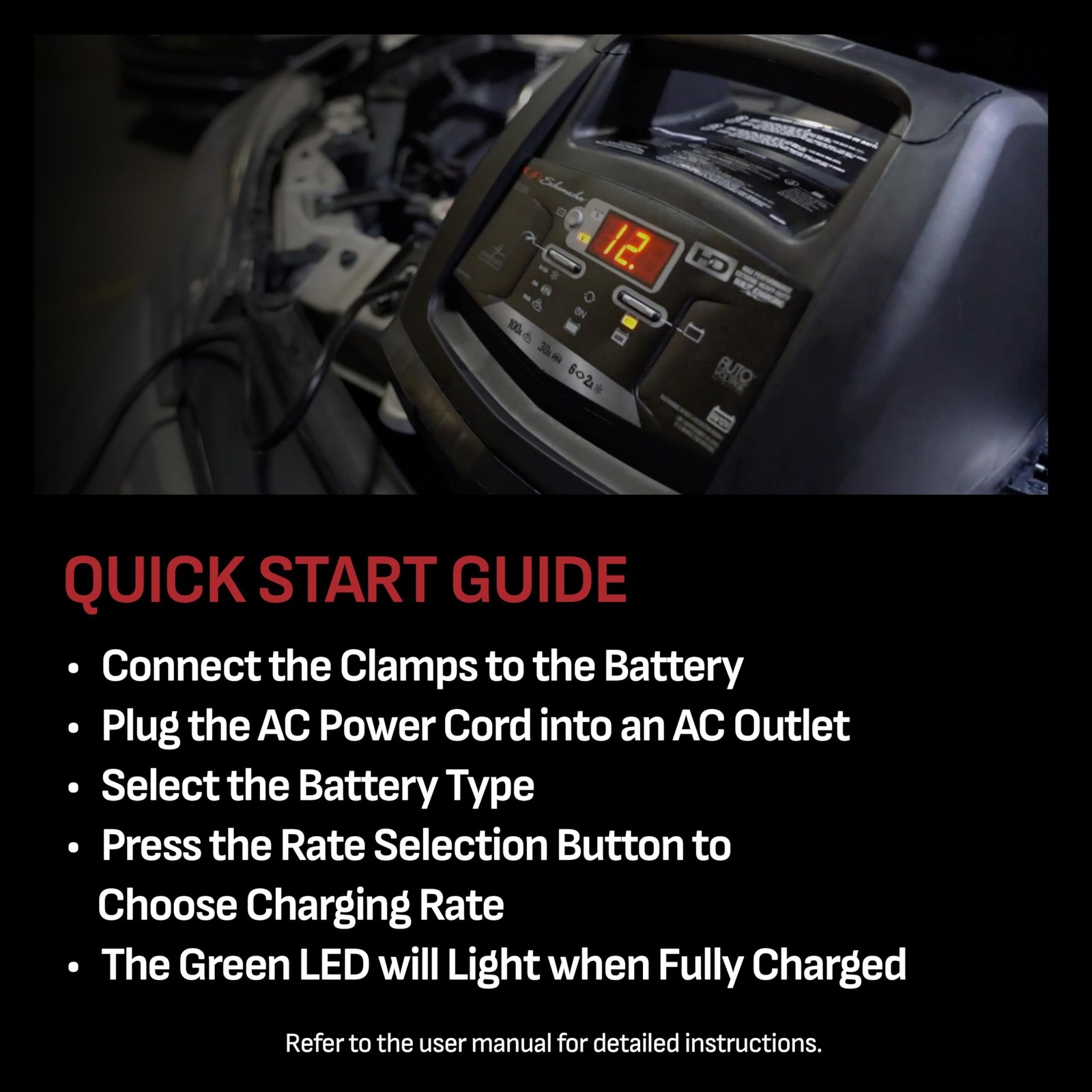 Schumacher Electric 6A Car Battery Charger and 100A Engine Starter, 6-in-1 So…