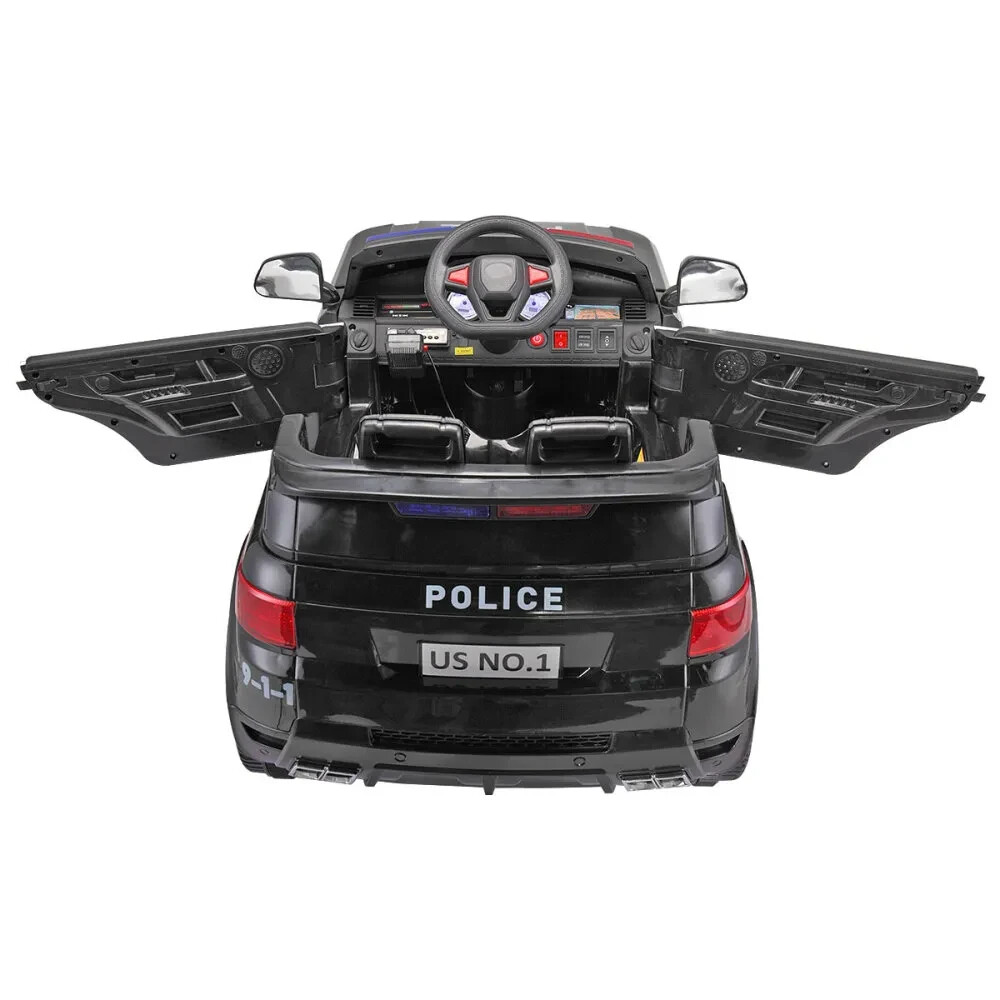 Kids Ride on Police Car with Parental Remote Control 12V Battery Powered Toy