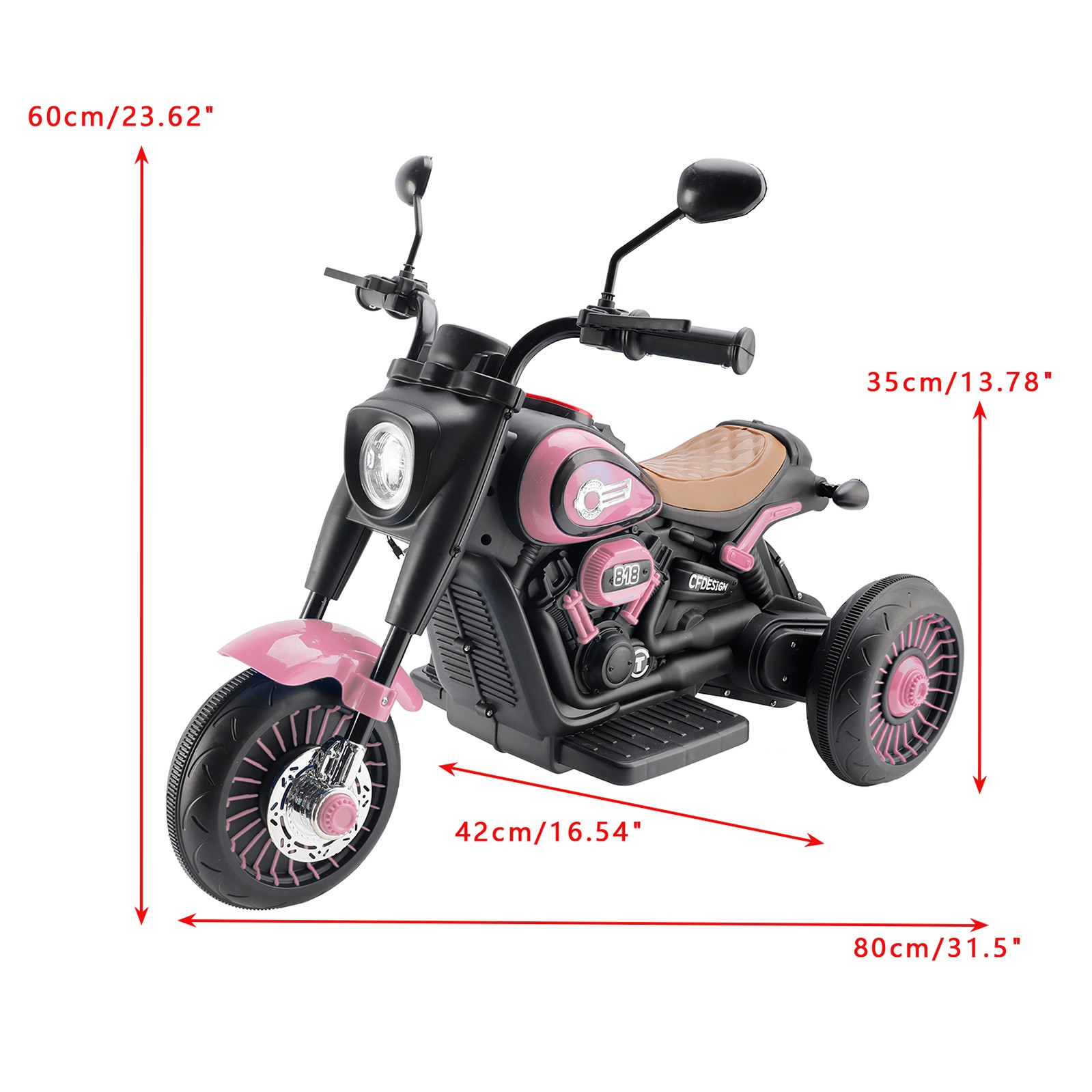 🚀3-Wheel 6V Kid Ride On Motorcycle Electric Toy With Colorful Light And Music