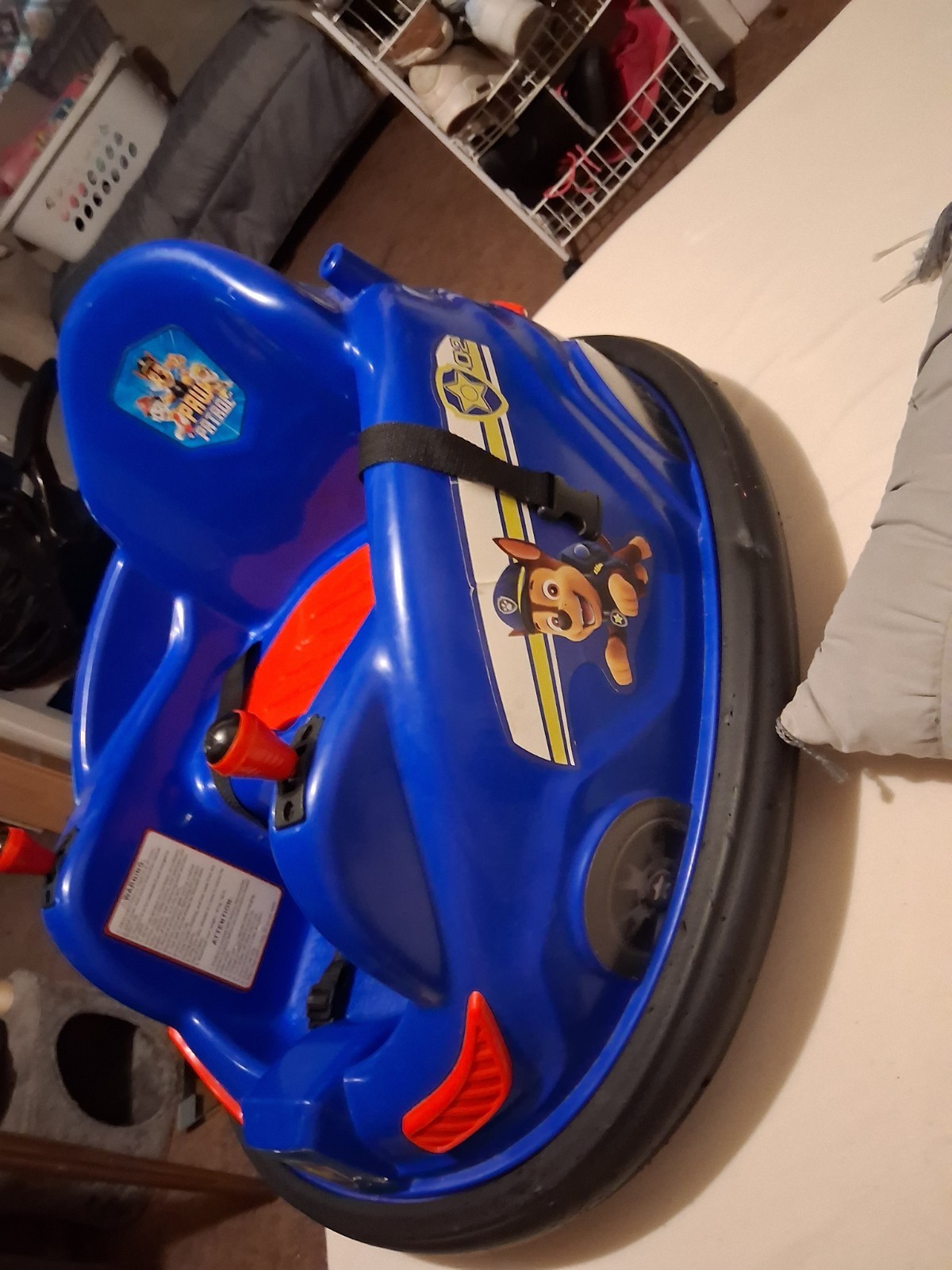 Paw Patrol Blue Battery Operated Ride-On Bumper Car Toy for Ages 3-7