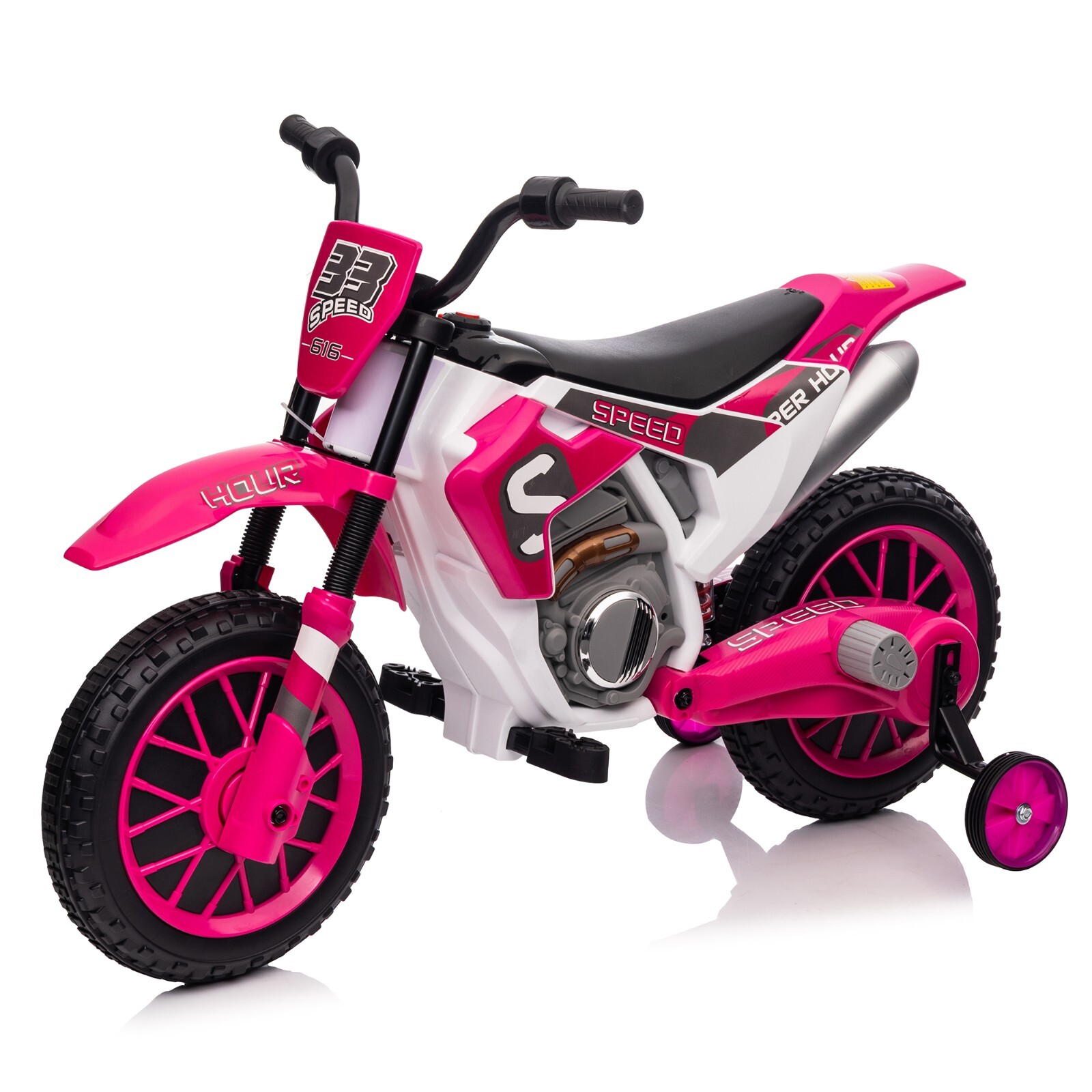 12V TOBBI Electric Motorcycle for Kids Battery Powered Ride On Toys with 2 Speed