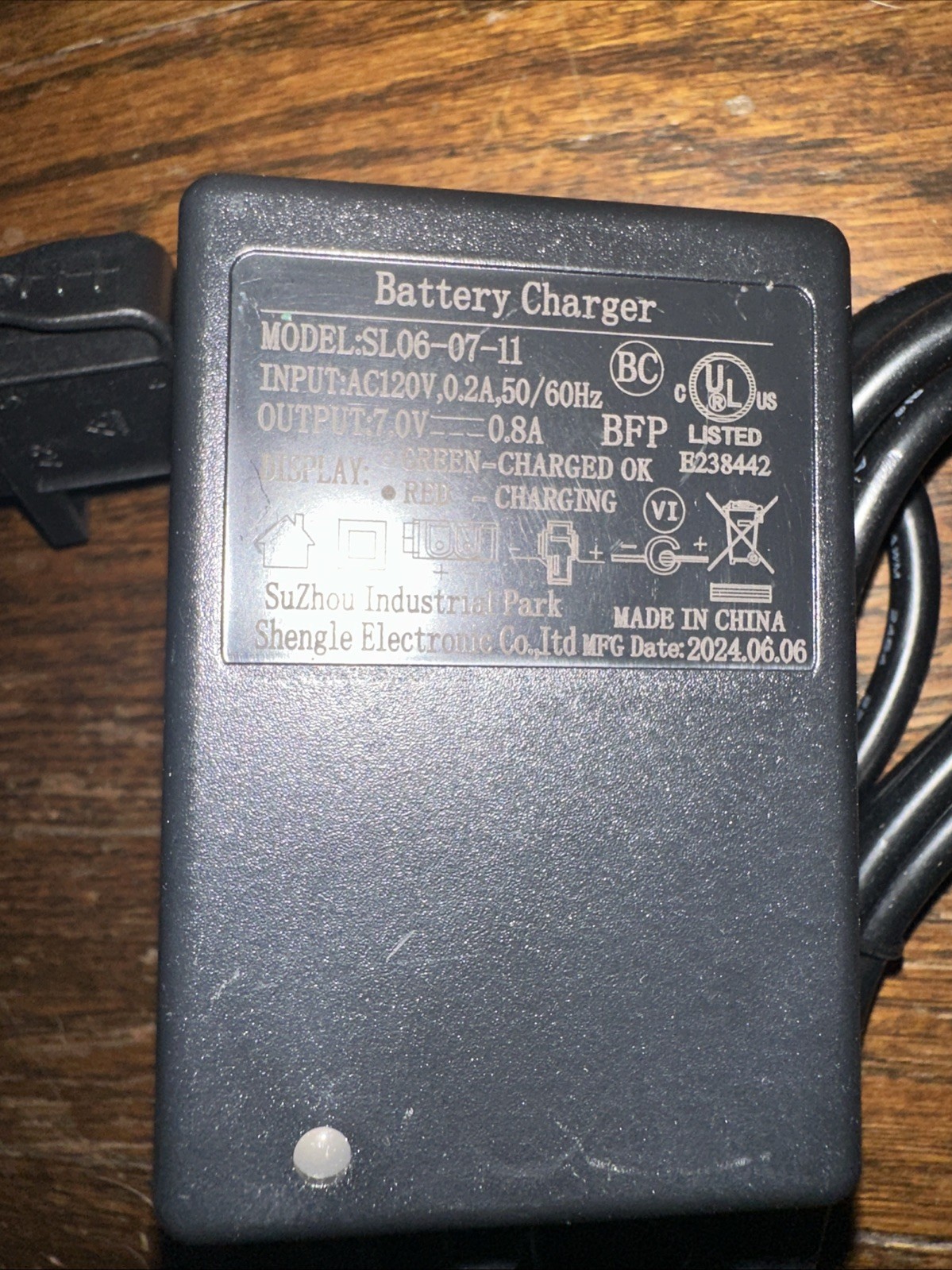 Battery Chafer Cable SL06-07-11 7v .8a Disney Kids Ride T37