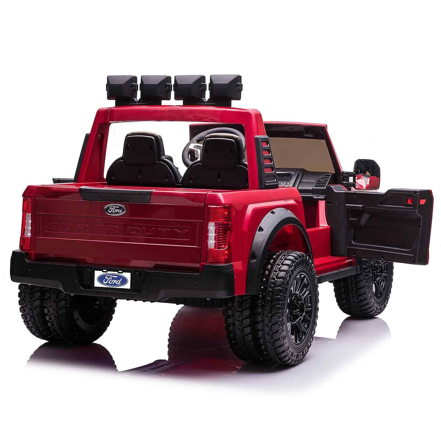 24V 2 SEATS FORD F450 CUSTOM EDITION KIDS RIDE-ON CAR TRUCK,LIGHTS WITH R/C -RED