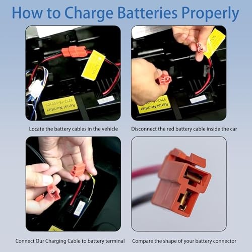 6V Battery Charger for Ride On Toys Car, Compatible with BMX X6, Kid TRAX GMC,