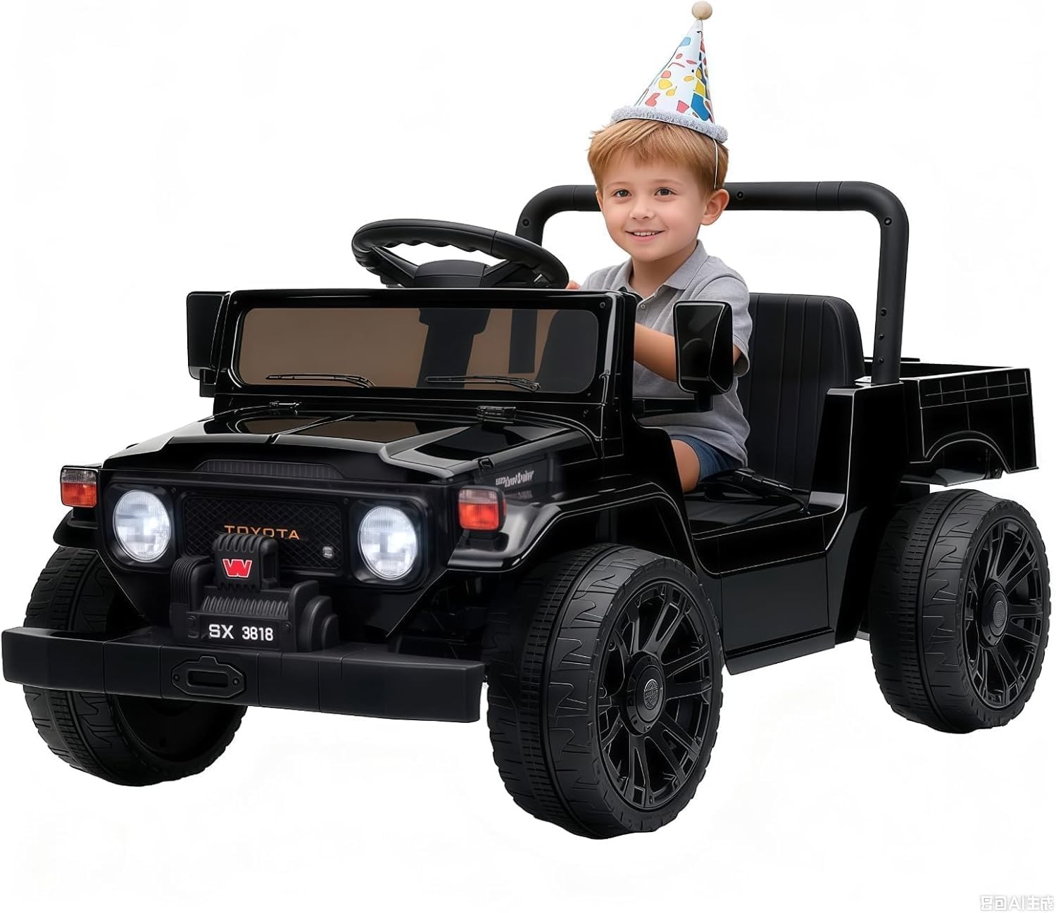 Licensed Ride On Car for Kids, 12V Electric Toy Truck with Parent Remote Control