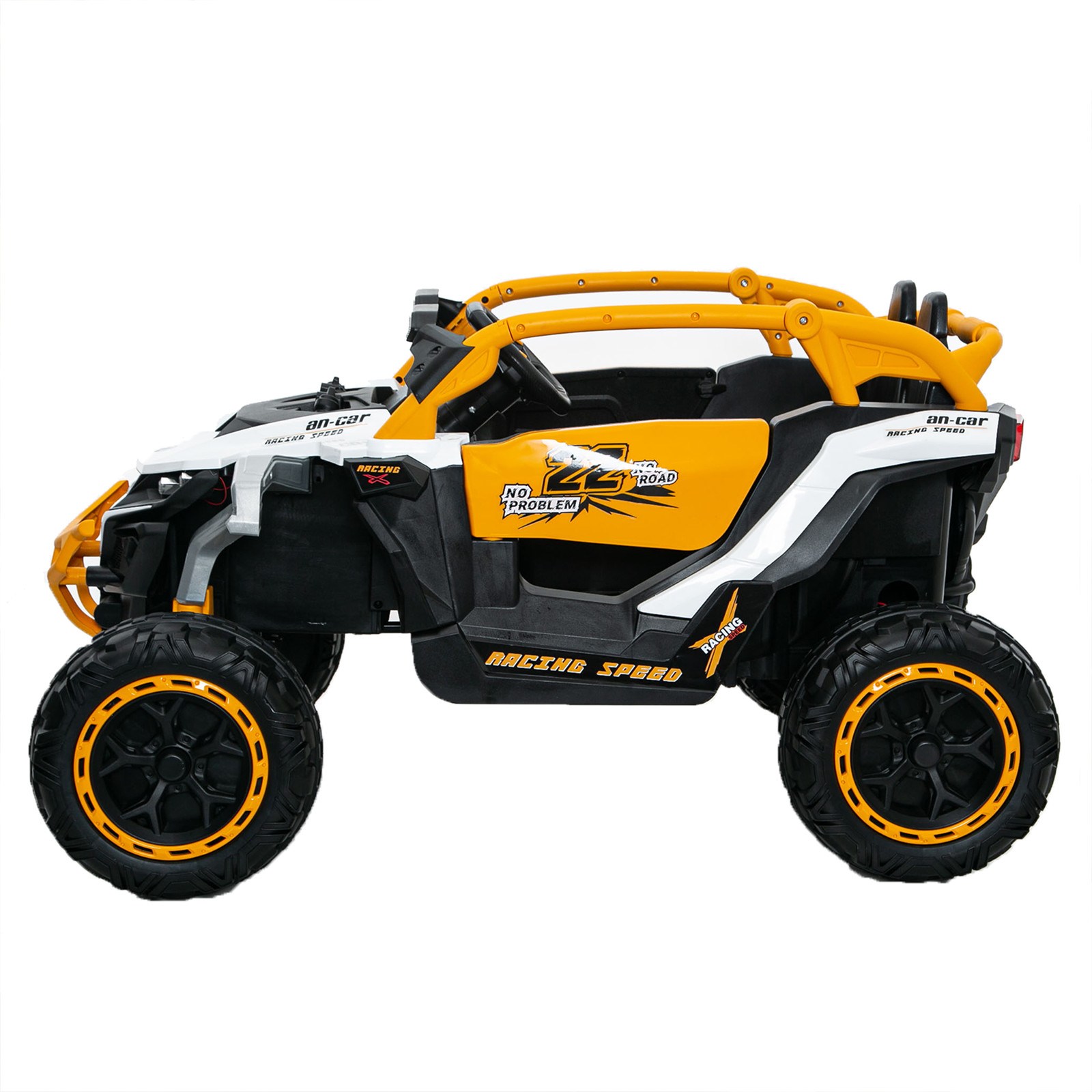 12V Ride on Models Truck Car 2 Seater UTV For Age 3-6 Years Old Yellow+White