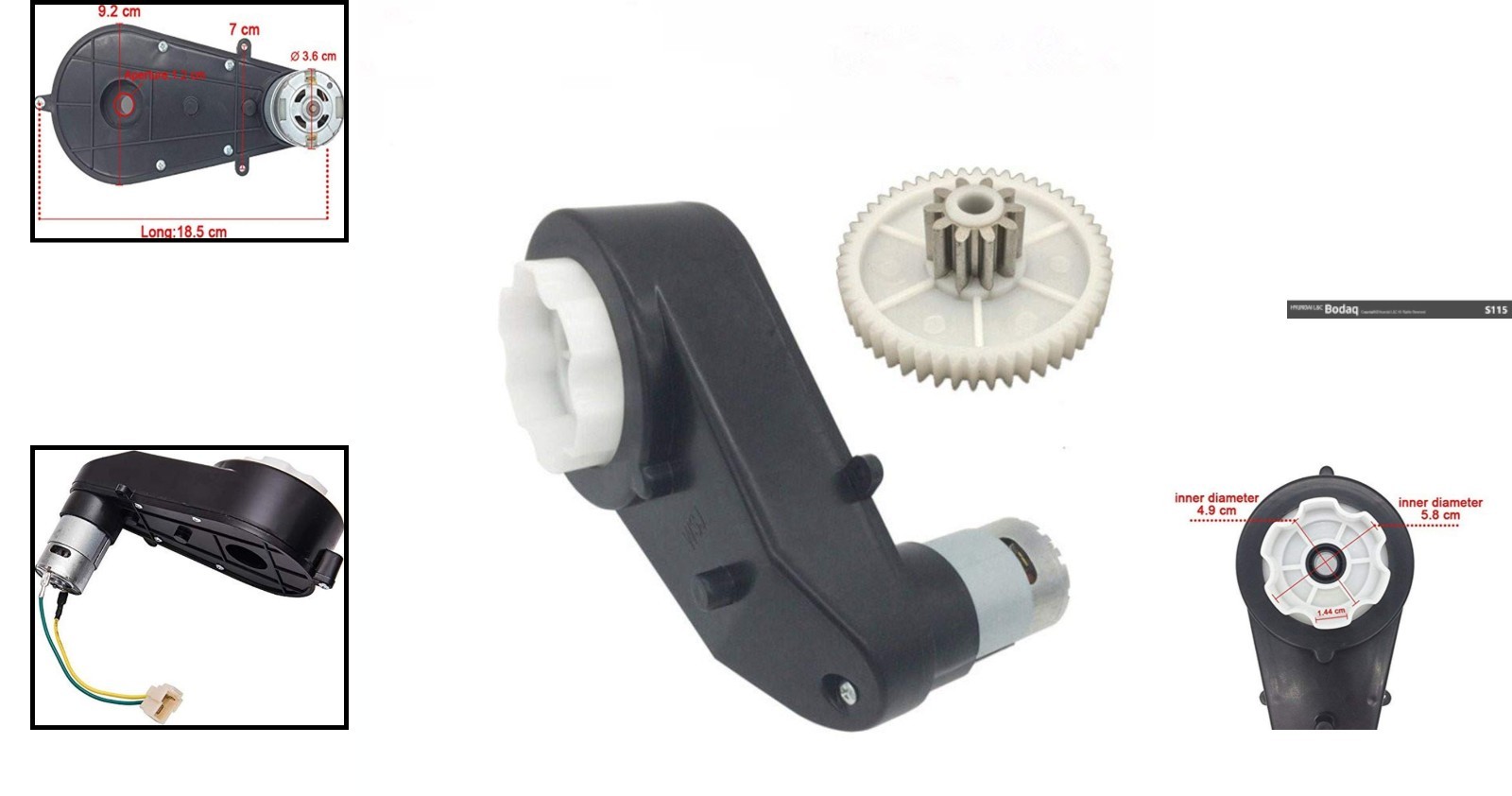 24V 30000RPM Gearbox Motor for Children’s Ride-On Cars – Lightweight & Durable