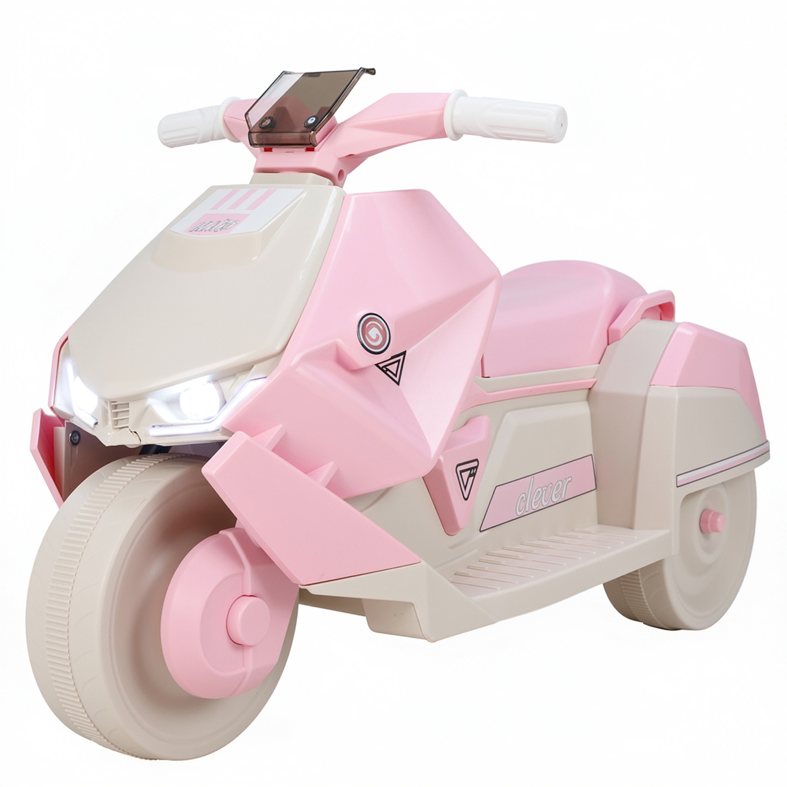 Kids Electric Motorcycle Ride-on Car Toy 3 Wheel Trike w/LED Highlight & Music
