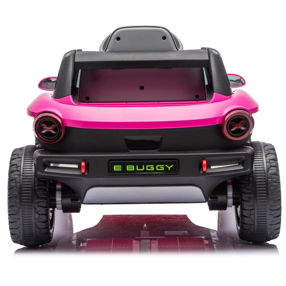 12V Kids Ride On Electric Car W/2.4G PC,Cute&Curvy Body,2WD,4-Wheel Suspension