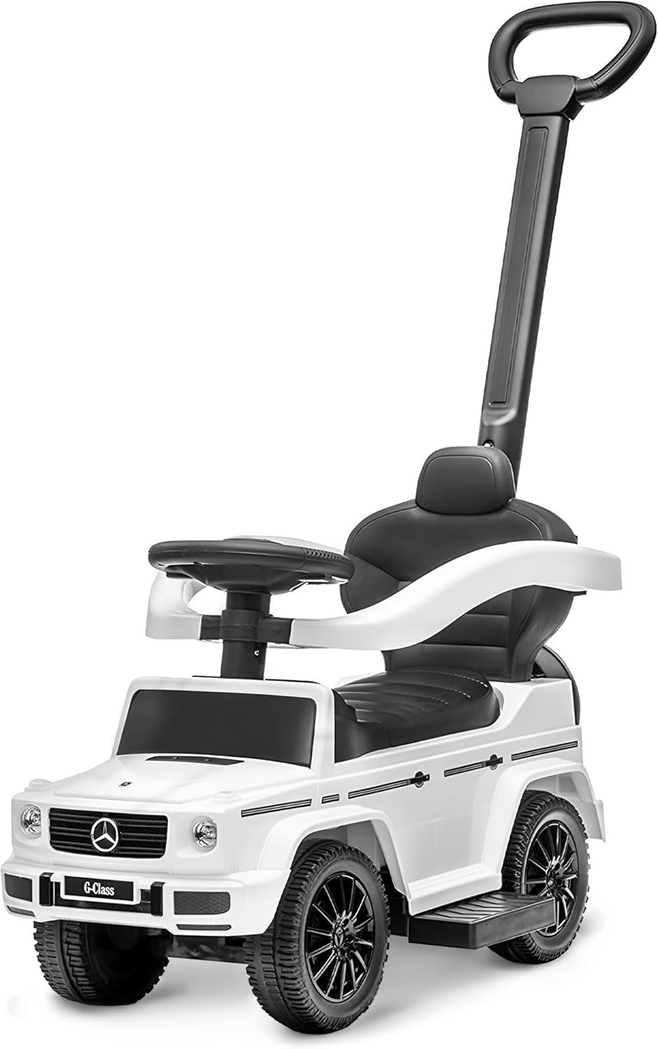 Versatile 3-in-1 Toddler Push Car: Mercedes G-Wagon Stroller with Music