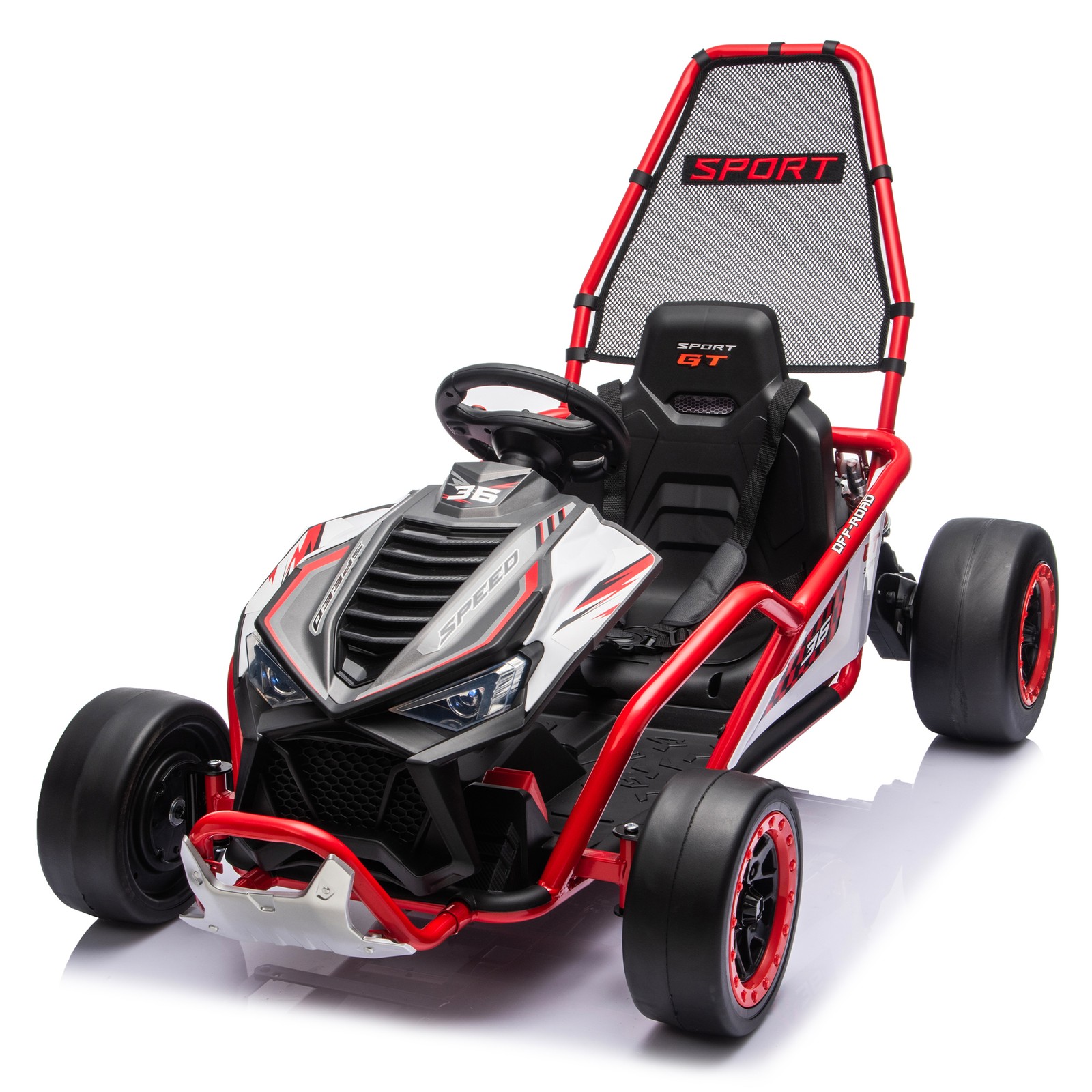 24V 400W Electric Ride on Toy,Crazy Go Cart Drift Car 5-7.5 MPH for Kids 6-12