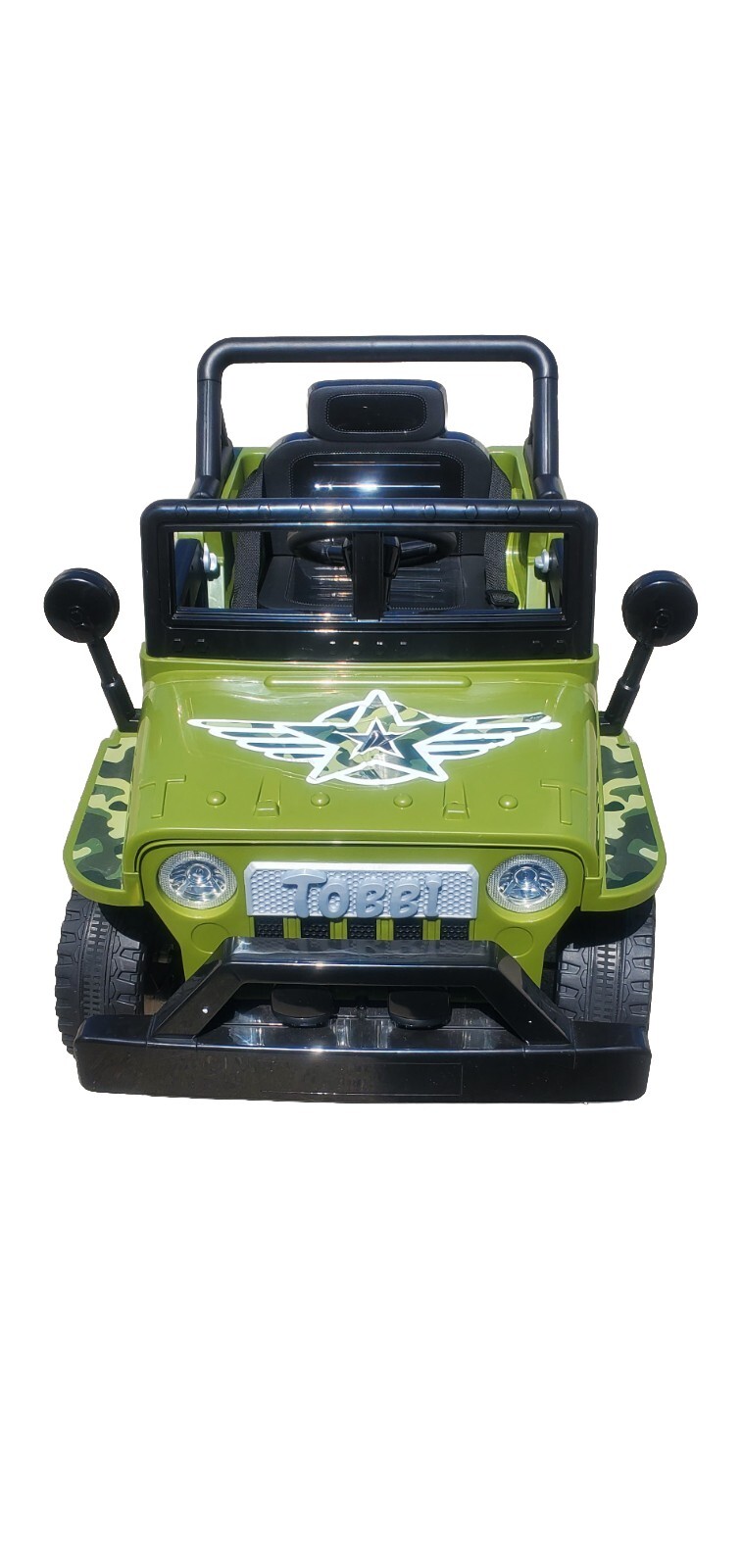 TOBBI 12V Kids Ride On Truck Motorized Cars for Kids LED Headlights 3 to 6 years