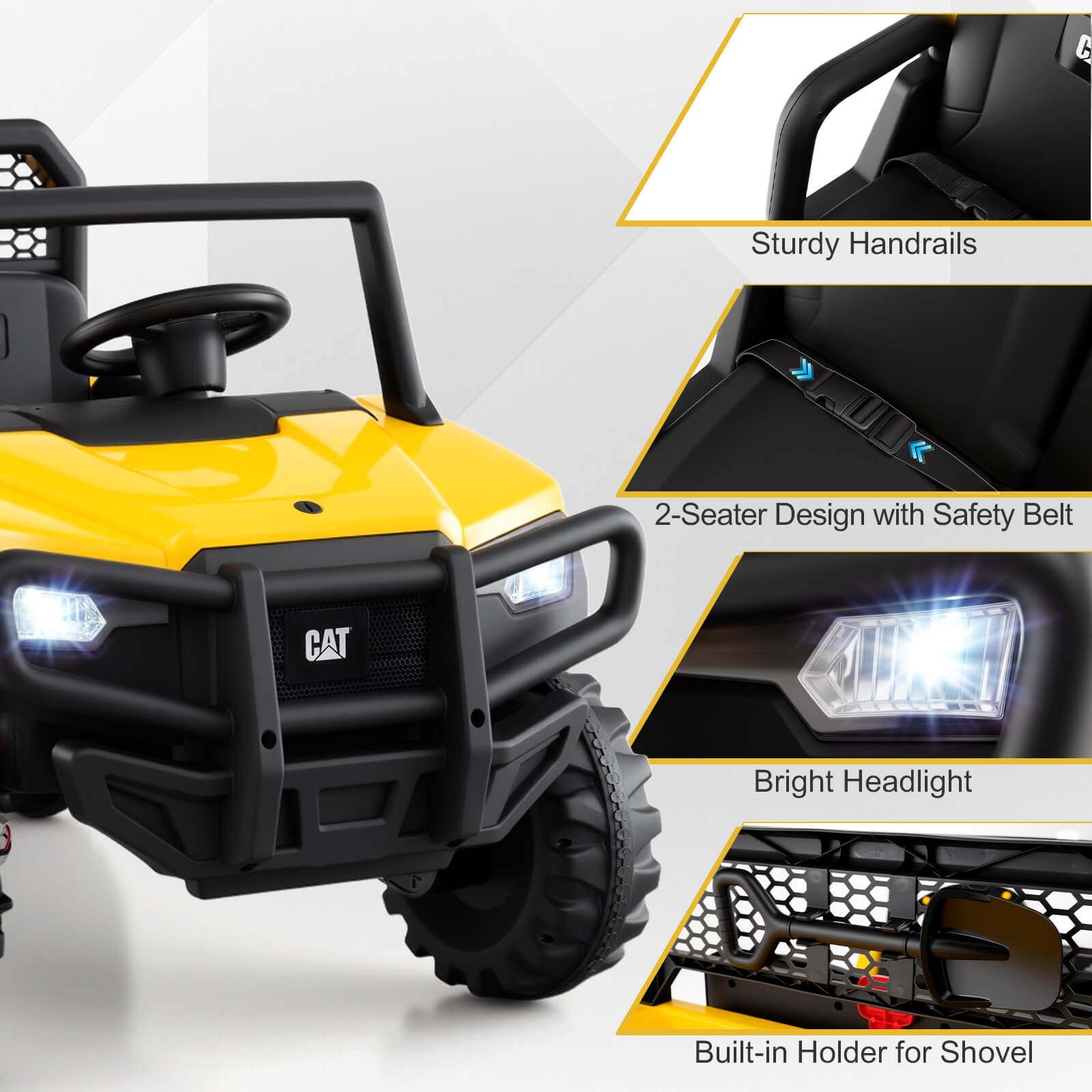 24V Ride On Dump Truck w/Remote Control, Dump Bed, Shovel, Music, Soft Start