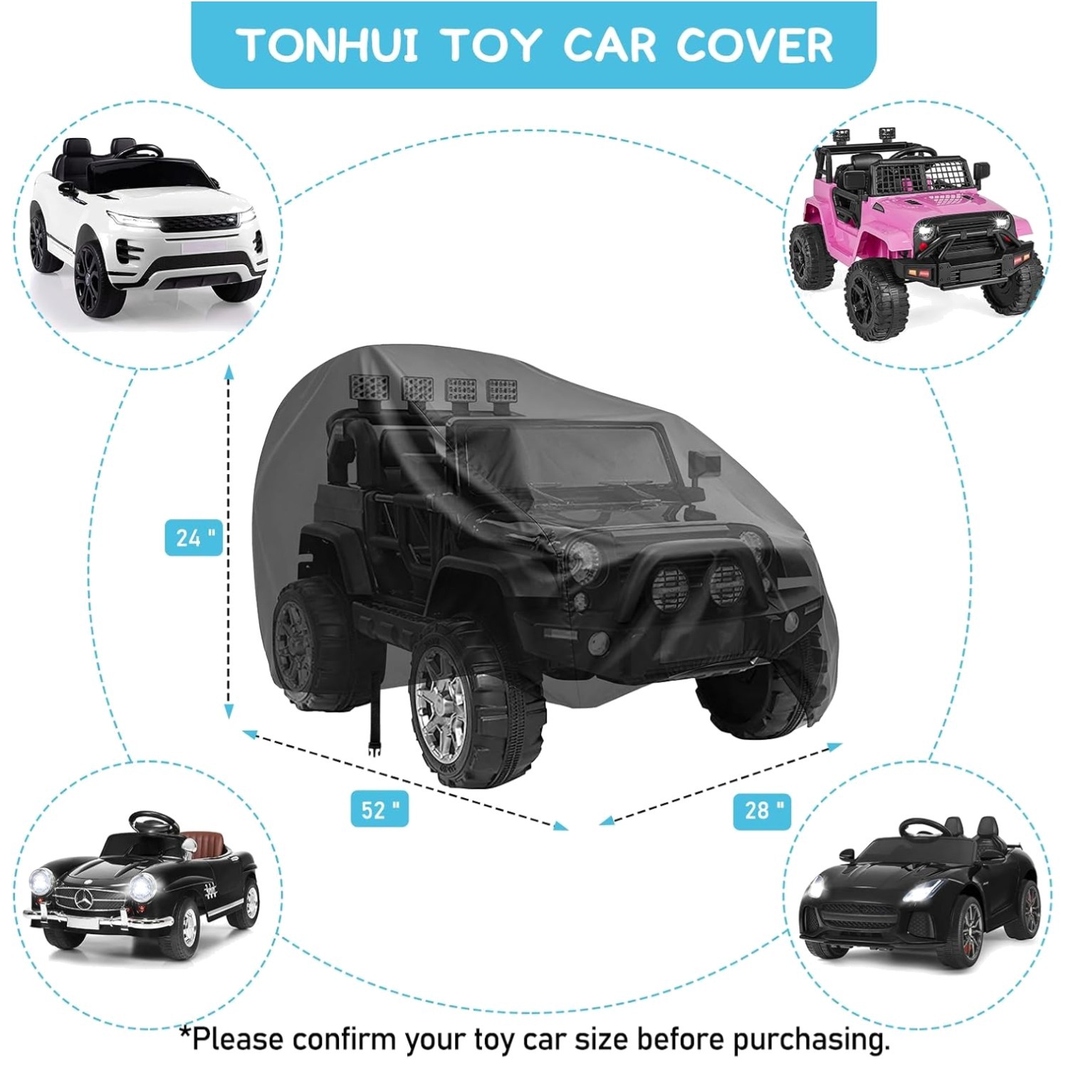 Kids Electric Car Cover, Weatherproof Protection