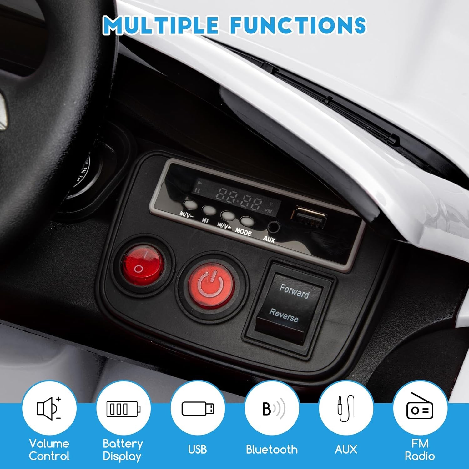 12V Kids Car Licensed Dodge Challenger Electric Car for Kids with Remote Control