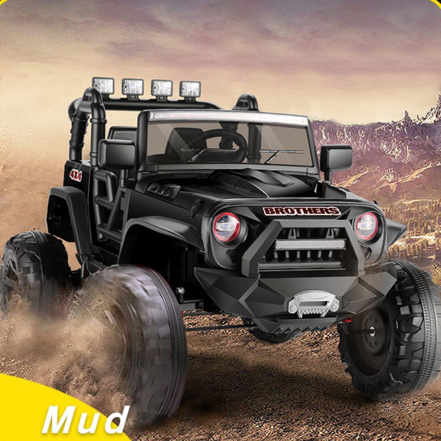 24V Powered Electric Off-Road UTV Ride Toy 400W Electric Vehicle with Remote&LED