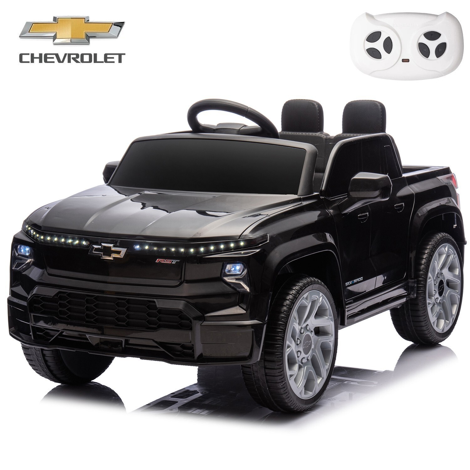 Licensed Chevrolet Silverado Kids Ride on Truck with Remote Electric Car Toy