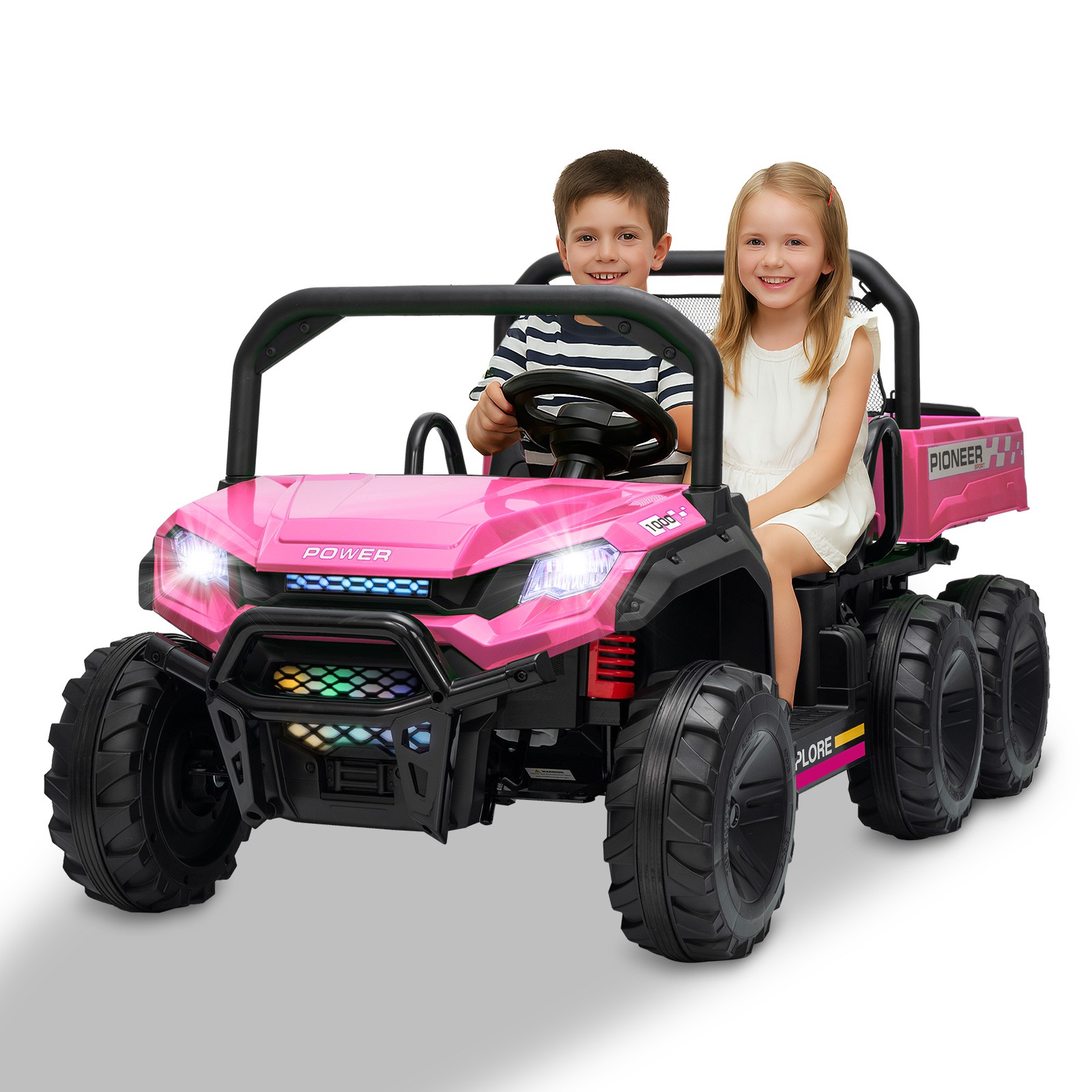 24V Kids 2 Seater Ride on Car Electric Dump Truck 4WD Off-road UTV w/Remote MP3